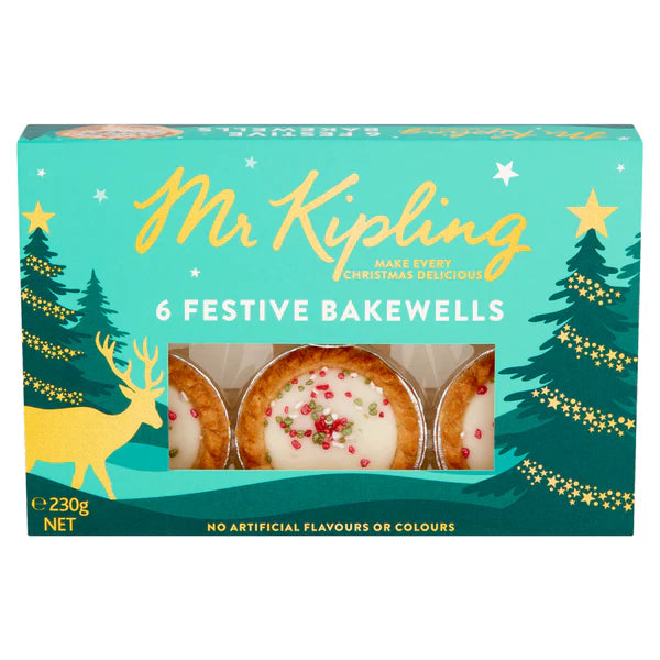 Mr Kipling Festive Bakewell Tarts 258g - 6 Pack