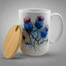 Mug 15oz - Custom Made Three Thistles Blue and Pink