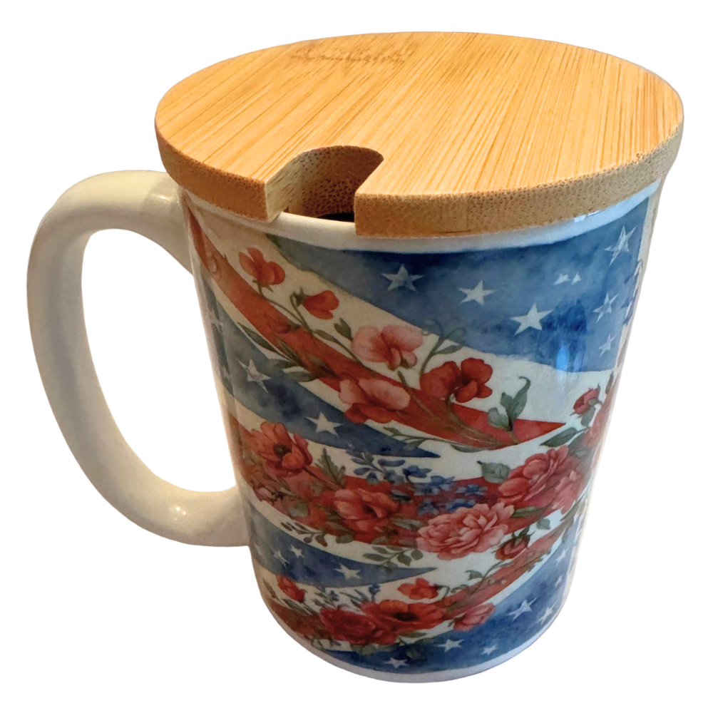 Mug 15oz Handmade Design - Floral Union Jack (wrap around print)