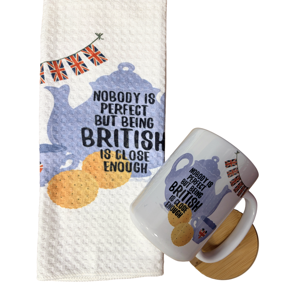 Mug 15oz Custom made - Nobody is perfect but being British is close enough