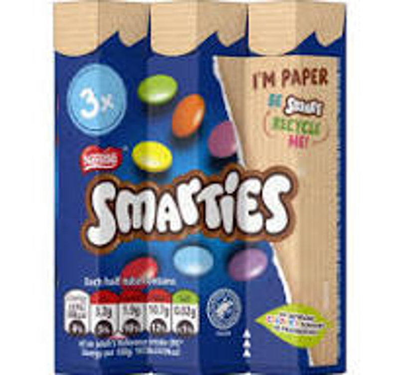 Nestle Smarties Tube 3 Pk 102g