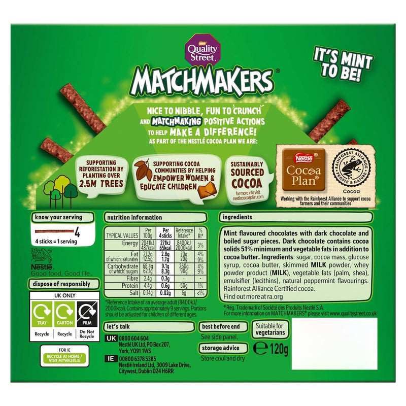 Nestle Quality Street MatchMakers Cool Mint 120g (Best Before April 2025)