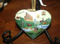 #50 Tinker Tailor Highland Scotland Heart Christmas Ornament