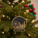 #52 Tinker Tailor Iconic London Skyline Snowglobe Christmas Ornament.