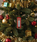 #05 Tinker Tailor Telephone Box with Red Chaupel Christmas Ornament