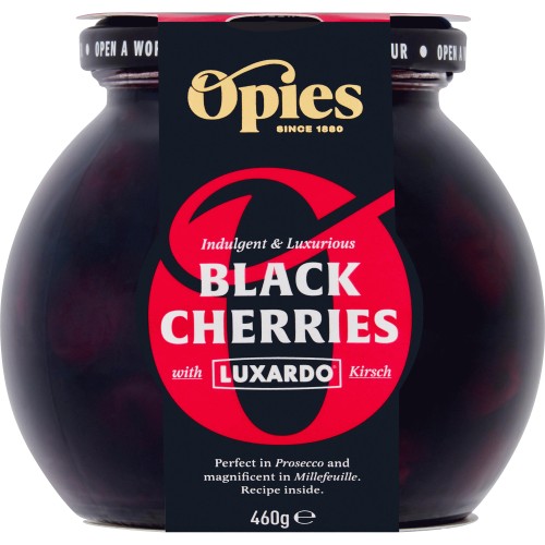 Opies Black Cherries with Luxardo Kirsch 460g