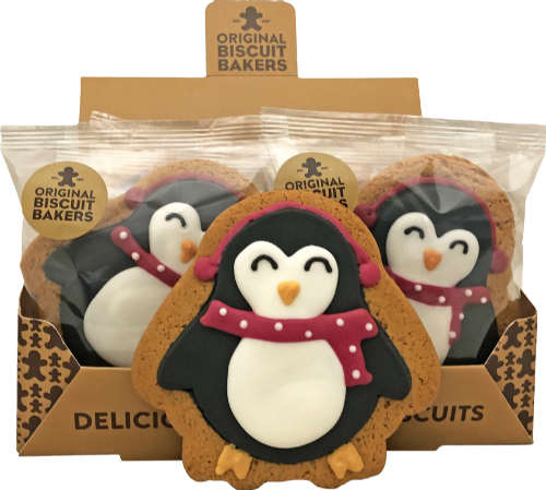 Original Biscuit Bakers Iced Gingerbread Penguin Biscuit 90g