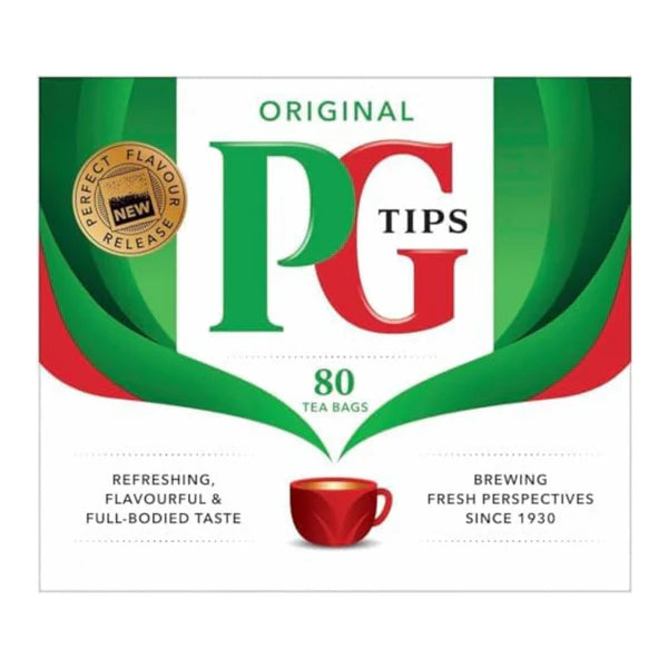 Expertly crafted for a perfectly balanced cup of tea, PG Tips is the go-to choice for tea lovers. With 80 teabags in each pack, you can enjoy a smooth and rich blend of tea, time after time. Made with 100% natural ingredients, PG Tips is sure to satisfy your taste buds.