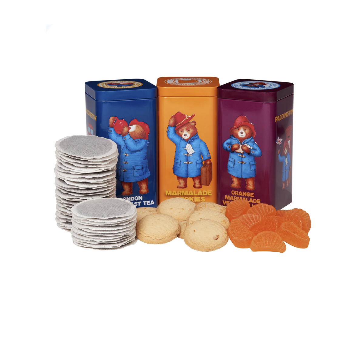 Paddington Bear Tin with Orange  Marmalade Cookies 100g