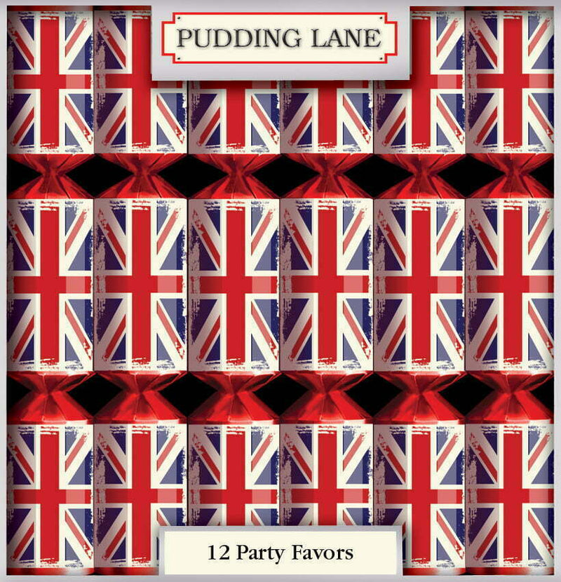 Pudding Lane Retro Union Jack, Crackers 12 x 12"
