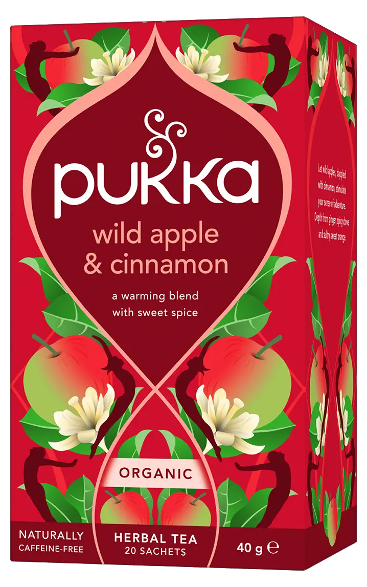Pukka Organic Wild Apple & Cinnamon Herbal Tea 20 Tea Bags
