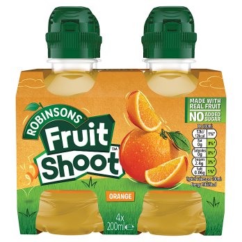 Robinsons Fruit Shoot Orange 4 x 200ml