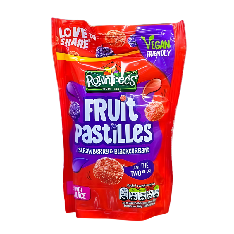 Rowntree's Strawberry & Blackcurrant Fruit Pastilles 143g (best before 25Nov25)