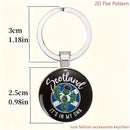Key Ring - Scotland is in My DNA, Thistle & Flag Approx Size (2" x 1")