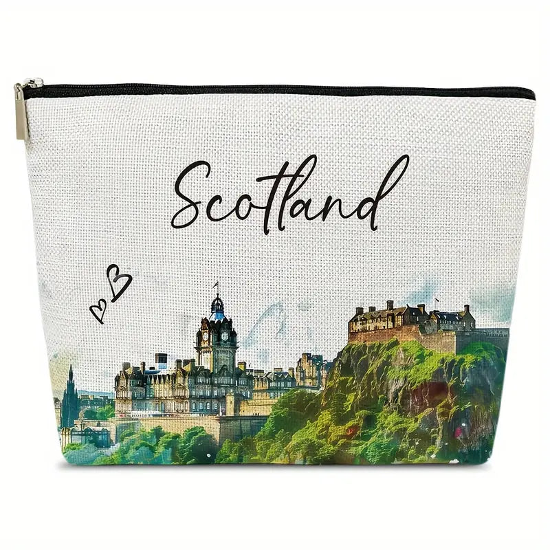 Scotland Canvas Landscape Cosmetic Bag