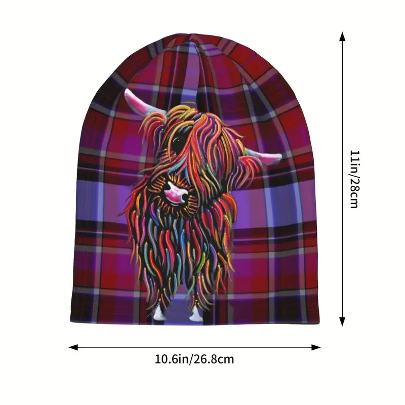 Beanie Scottish Highland Cows Hat