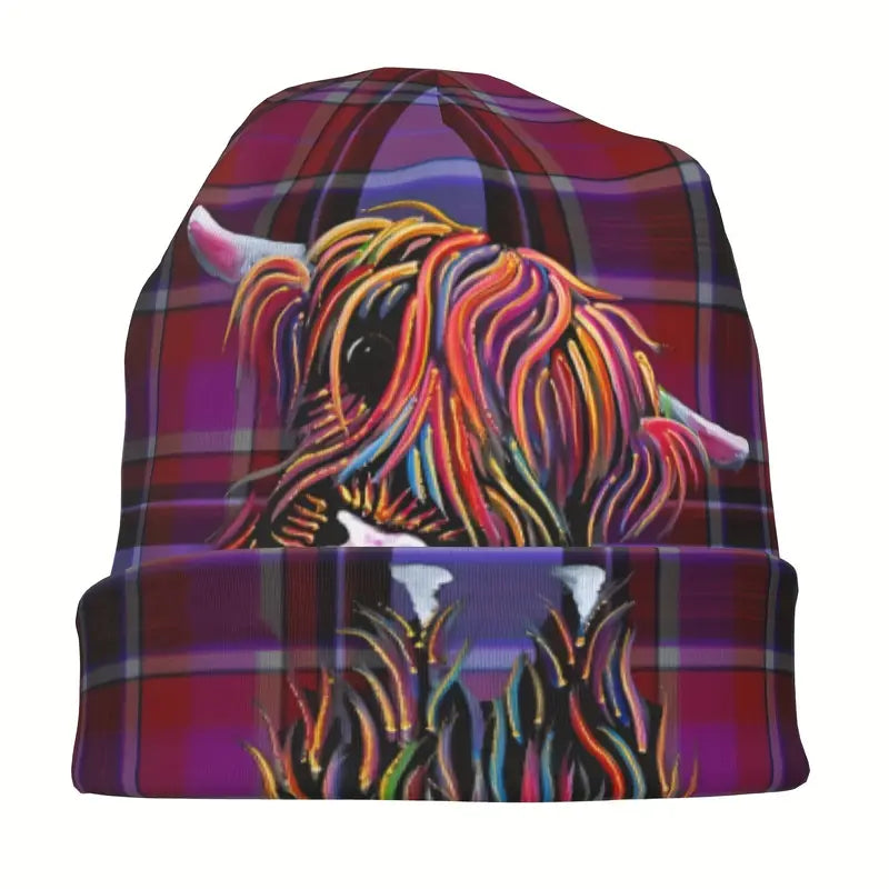 Beanie Scottish Highland Cows Hat