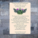 Sign - Metal Sign "Flower of Scotland" Poem Art - Size approx 8"x12"