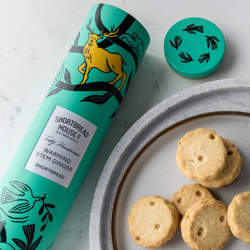 Shortbread House of Edinburgh Shortbread Stem Ginger Tall Tin 250g