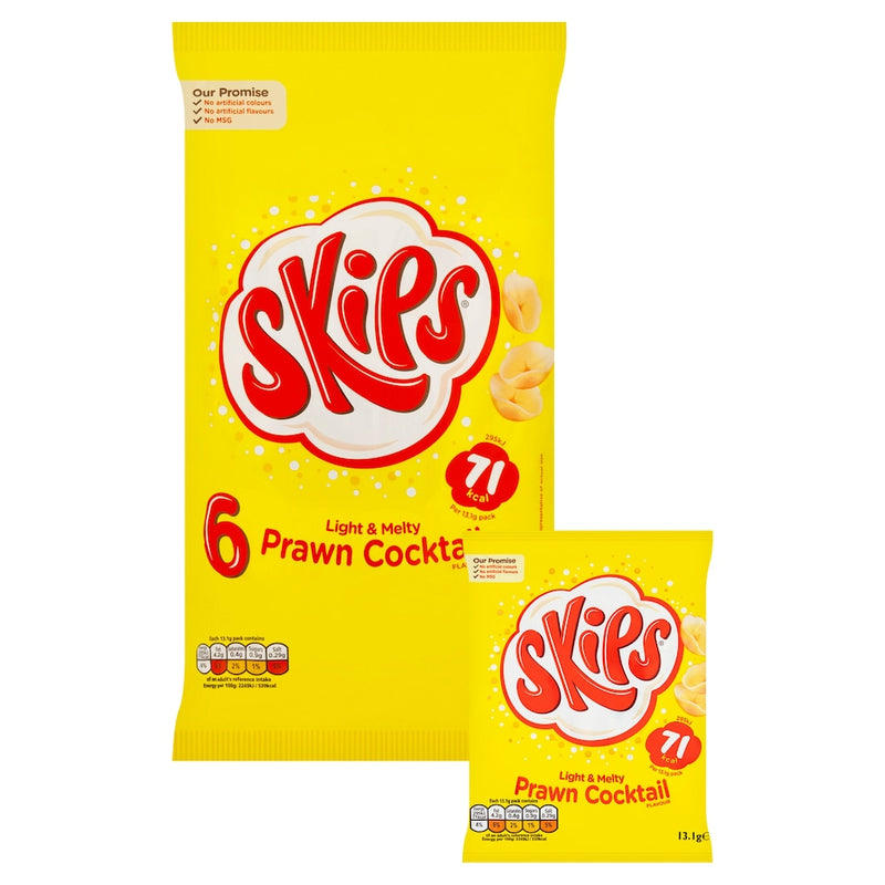 Skips Prawn Cocktail Crisps 6pk