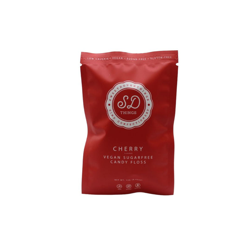 SweetDoughThings Sugar Free Cherry Candy Floss Pouch 12g