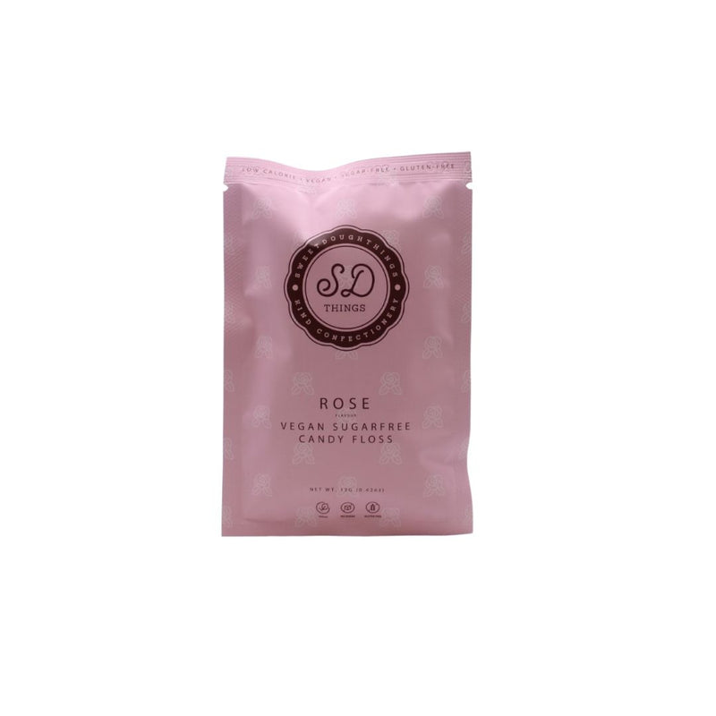 SweetDoughThings Sugar Free Rose Candy Floss Pouch 12g