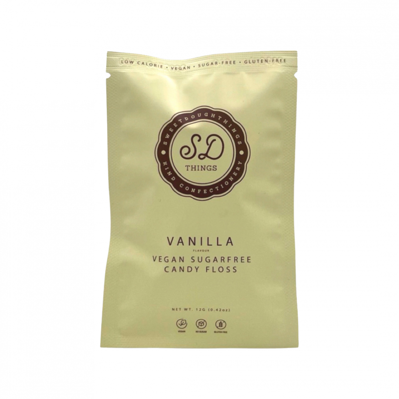 SweetDoughThings Sugar Free Vanilla Candy Floss Pouch 12g