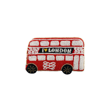 Beaded London Bus Coin Purse