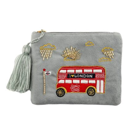 Beaded London Bus Pouch