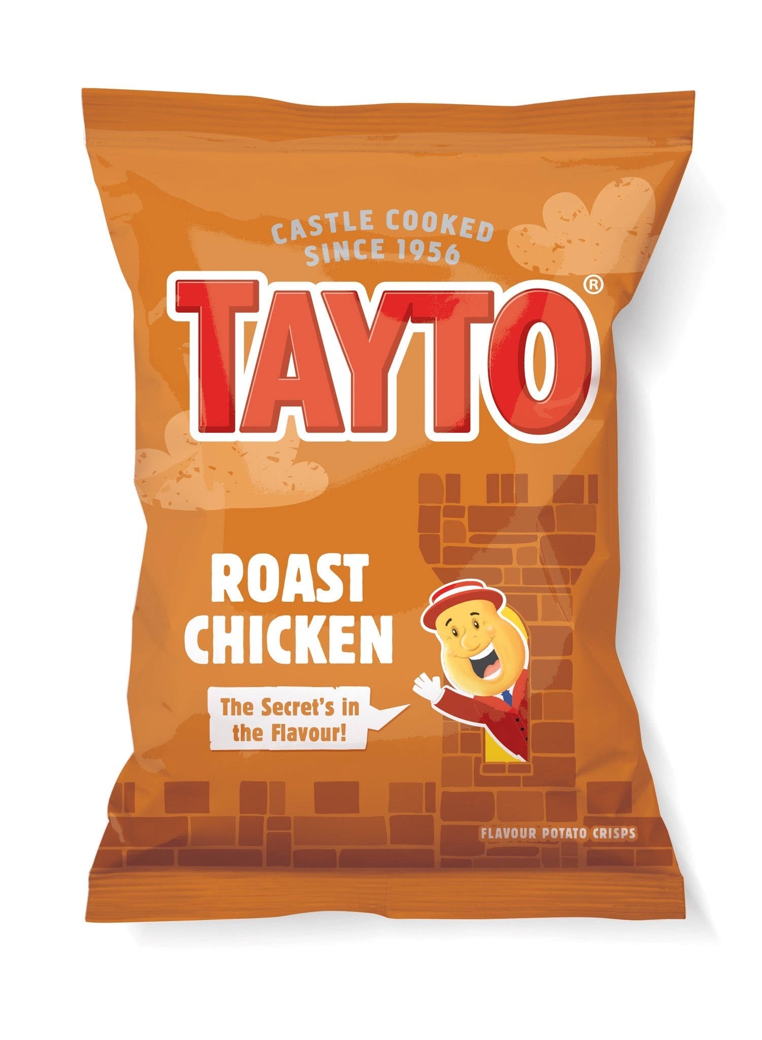<p><span>Tayto's Roast Chicken Flavor Crisps.</span></p> <p>Made with real chicken, these crisps are crafted at Taylor Castle in Ulster since 1956.</p> <p>Perfect for snacking on-the-go or enjoying at home, these crisps offer a taste that is loved by all.</p>