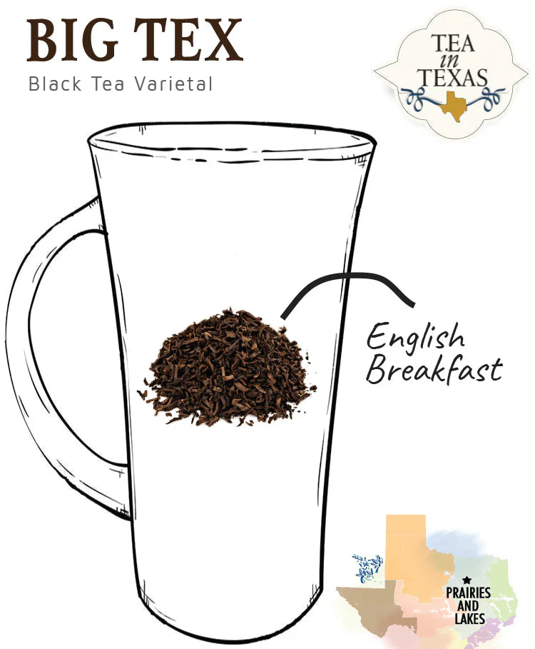 Signature Black Blends - Unique to Texas  Big Tex is the icon of the Texas State Fair. A dark malty black tea staple for a Texas Tea Time.