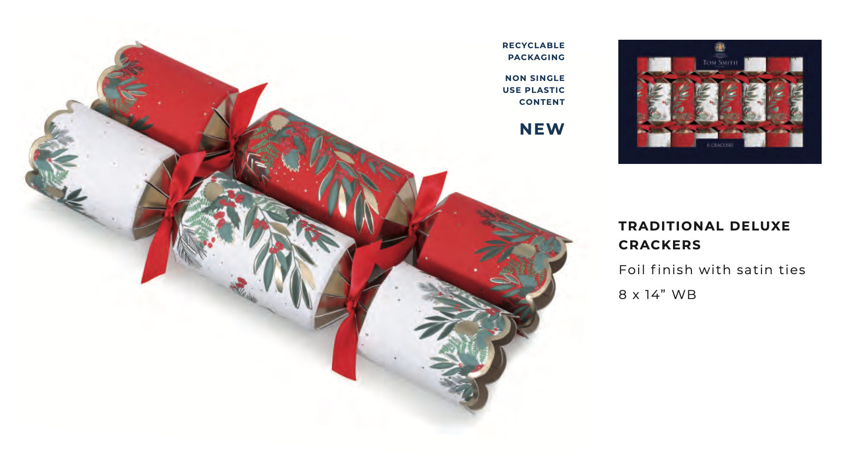 Tom Smith Traditional Deluxe Crackers (8 x 14")