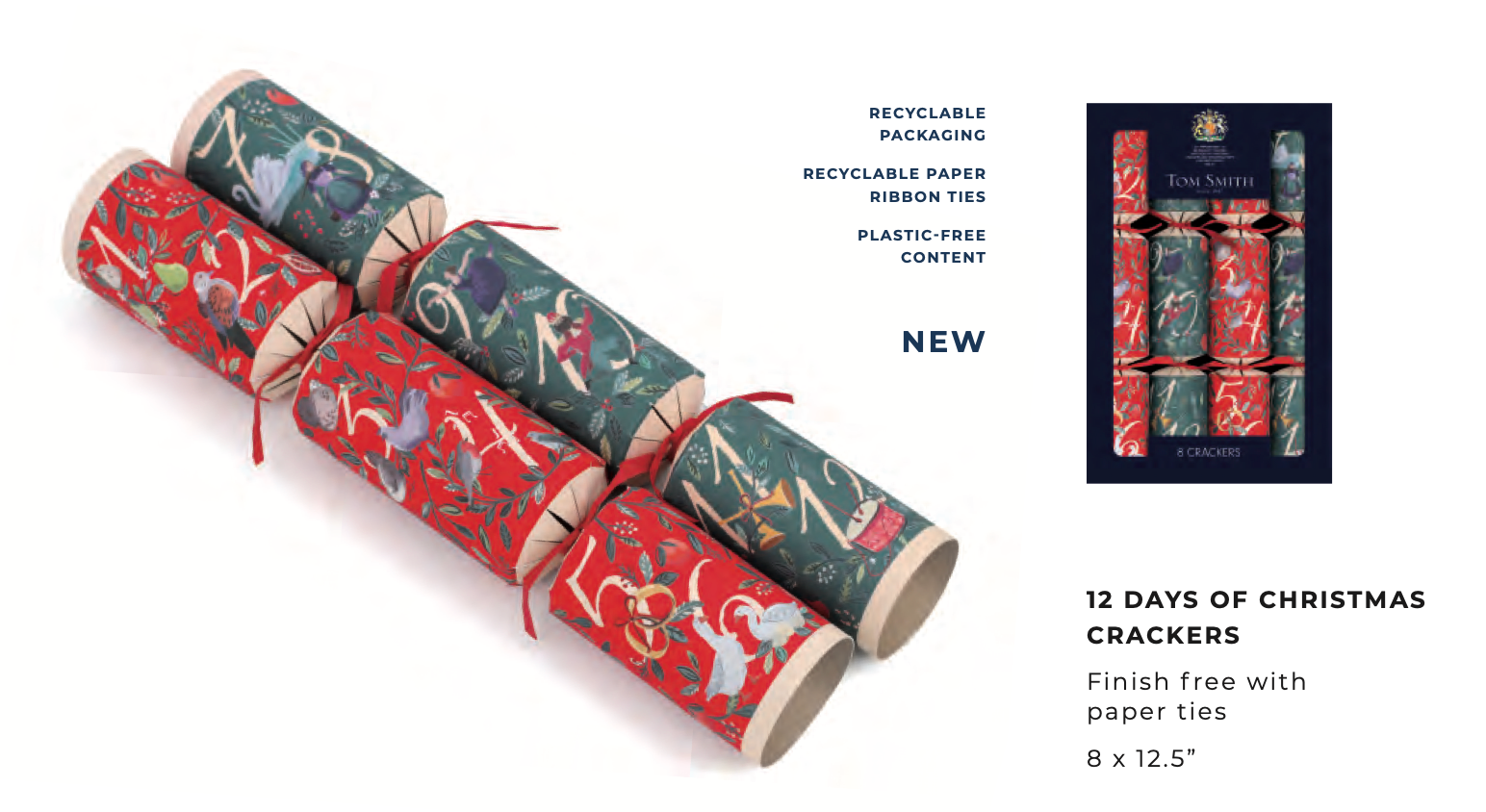 Tom Smith 12 Days of Christmas Family Crackers (8 x 12.5")