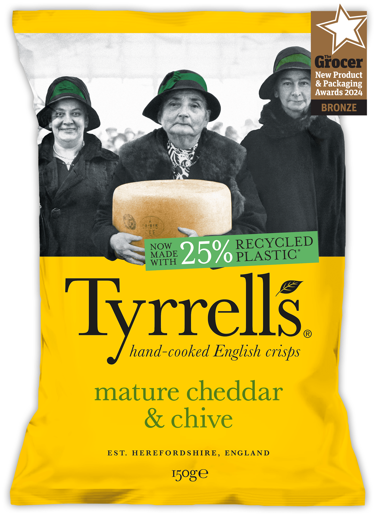 Tyrrell's Mature Cheddar & Chive Crisps 40g