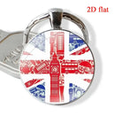 Key Ring. Union Design retro look (Size - 2.17" L x 0.98" W) 2D Flat