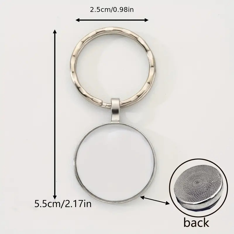 Key Ring. Union Design retro look (Size - 2.17" L x 0.98" W) 2D Flat