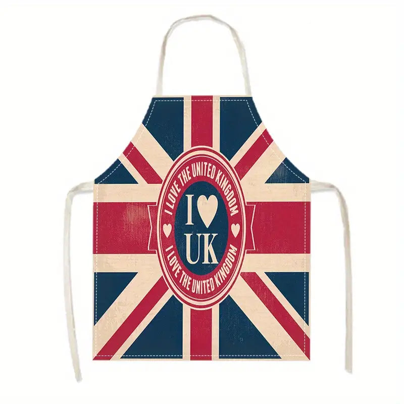 UK Linen Apron (I Love United Kingdom)