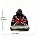 UK Union Jack Kinitted Pom Pom Beanie Hat