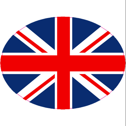 Decal - Union Jack Oval 5.5 x 4" with Black Edging