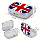 Pill Box- UK Union Jack Flag, 1pc 2-Compartment