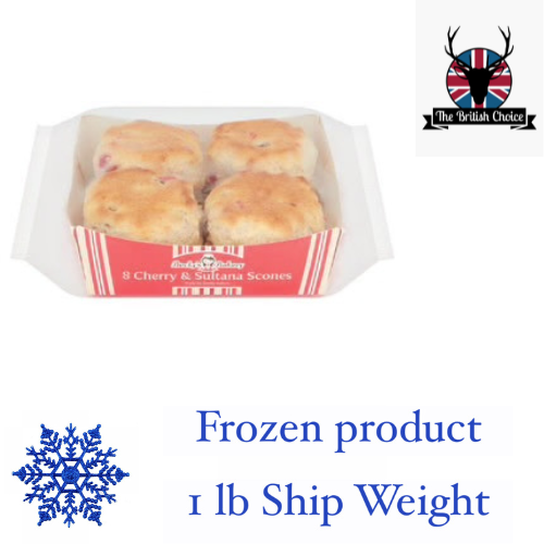 Haywood & Padgett Cherry Sultana Scones 8ct 500g (1 lb Ship Weight)