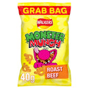 Walkers Monster Munch Roast Beef Flavour Crisps Grab Bag 40g