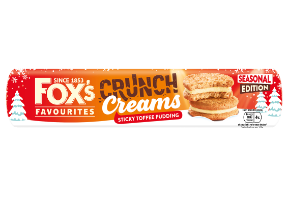 Treat yourself to the unmistakable taste of&nbsp;Fox's&nbsp;Sticky Toffee Pudding Crunch Creams. Experience the perfect fusion of British dessert tradition and&nbsp;biscuit&nbsp;excellence, all within one delightful bite.