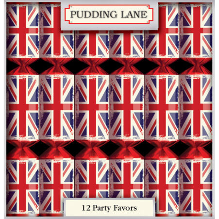Pudding Lane Retro Union Jack, Crackers 12 x 12"