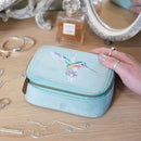 Accessory Case - 'Wisteria Wishes' Hummingbird Embroidered