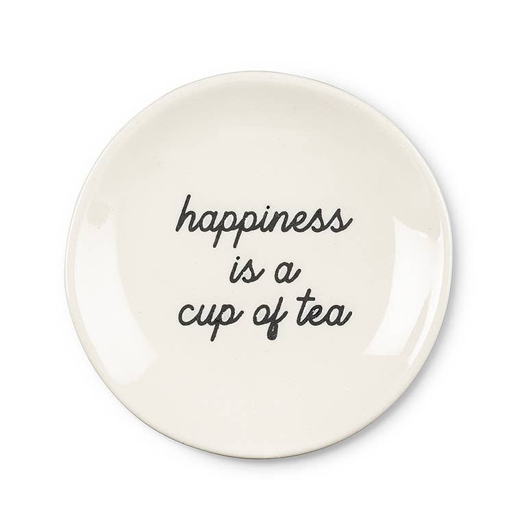Small Plate - Happiness is a Cup of Tea - Sz 3.5"