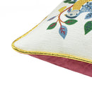 Cushion Cover only - Twelve Days of Christmas Gold Embroidered Cushion 19.6 x 19.6 in