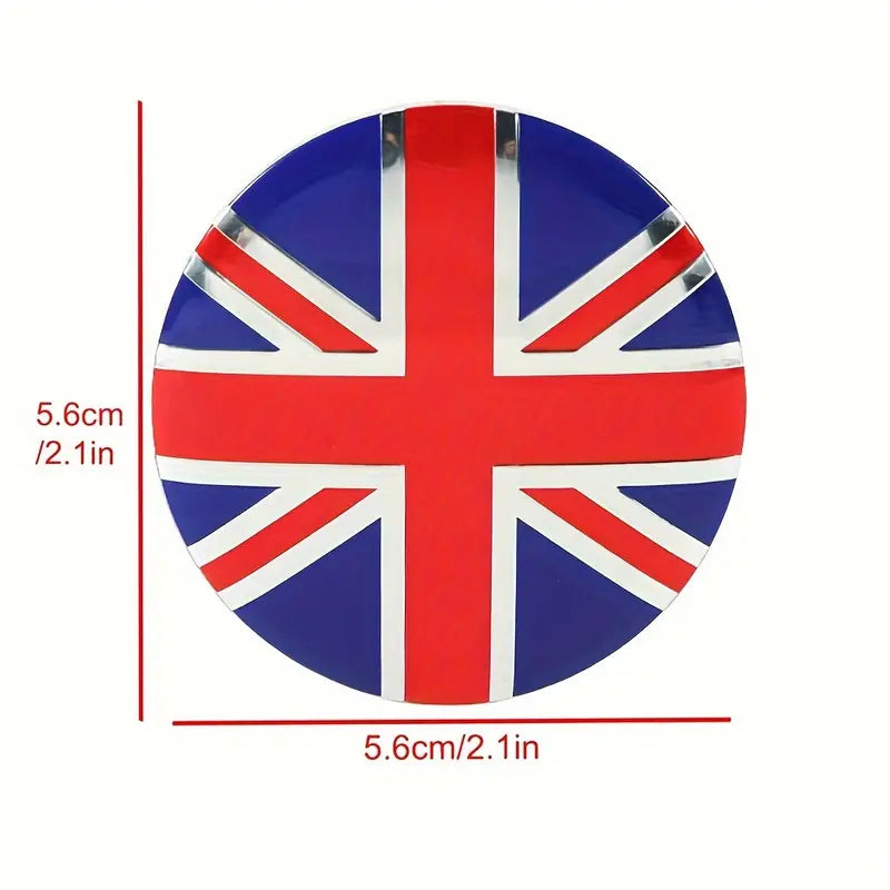 UK Union Jack Hub cap Sticker (Pack of 4)