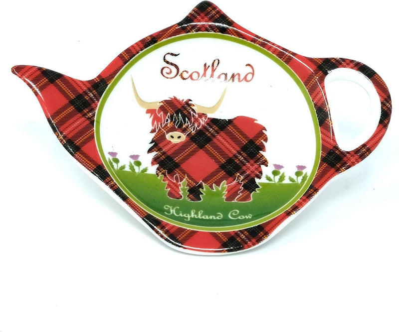 Highland Cow Ceramic Teabag Holder