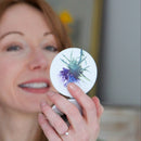 Compact Mirror - Thistle Design Watercolour